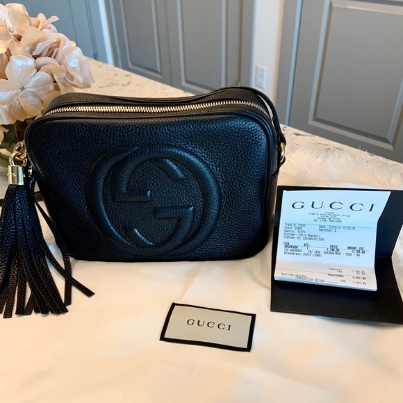 Gucci Handbags - Gucci Authentic Black Leather Soho Disco Bag NWT